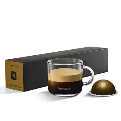 Nespresso Vertuo Double Espresso Chiaro Capsules – Intensity 8 – 80 ml (10 Capsules)