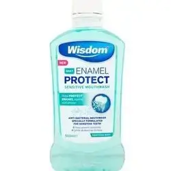 wisdom enamel protect sensitive mouthwash 500ml