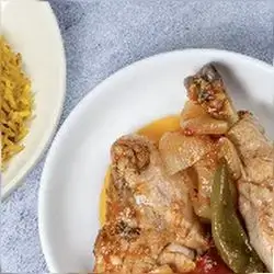 Stuffed Chicken With Long Rice