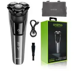 Oraimo SmartShaver 2 Premium Cordless Electric Shaver for men,Wet & Dry Electric Shaver with Pop-Up Trimmer,Super Fast Charge 60 minutes Runtime,Rechargable,3 Head 360° Rotary Shaver for Men