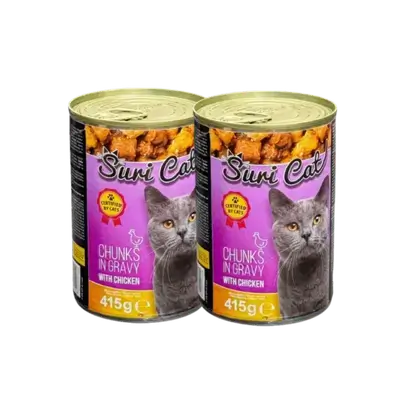 SuriCat – Chunks in Gravy with Chicken 415g