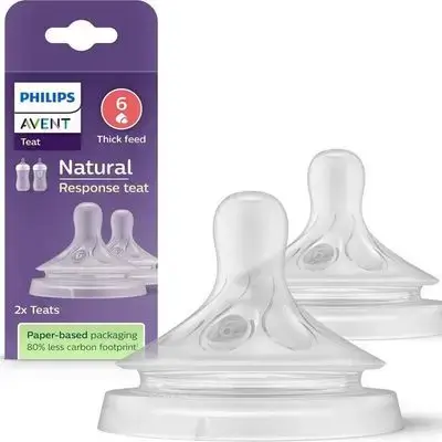 Philips Avent Natural Response Infant Nipple + 6+ Months - 2 Pack