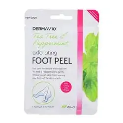 DERMA V10 Exfoliating Foot Peel Tea Tree & Peppermint 