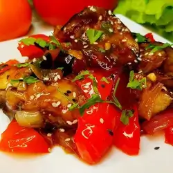 Fried Eggplants Salad