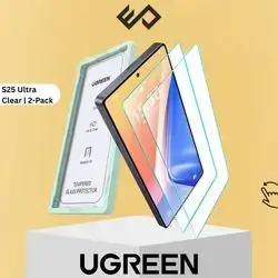 UGREEN 9H Tempered Glass Screen Protector for Samsung Galaxy S25 Ultra – 2-Pack Ultra HD, Case-Friendly, Military-Grade Protection