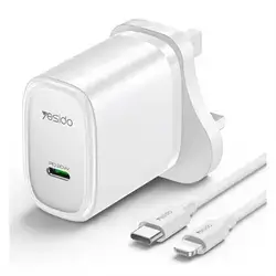 Yesido Quick Charger 20W With Lightning cable YC76L