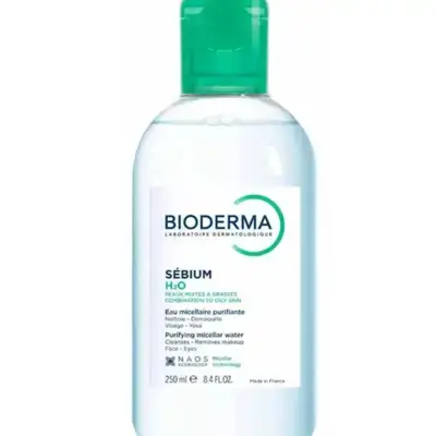 BIODERMA Sebium H2O Micellar Water Facial Cleanser and Makeup Remover Oily Skin -250ml |