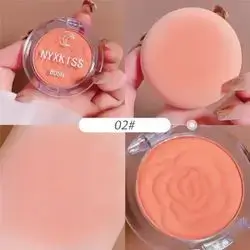 NYXK ISS Single Color Matte Embossed Petal Blush Palette Peach Cream Pink Orange Cheek Contour