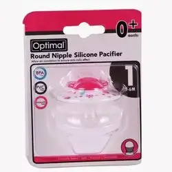 optimal round nipple silicone pacifier