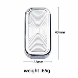 Silver small runway push plate