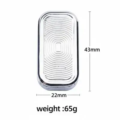 Silver small runway push plate