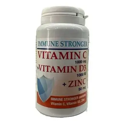 Immune Stronger 1000mg Vitamin C + 1000IU Vitamin D3 + 50mg Zinc 30 tablets