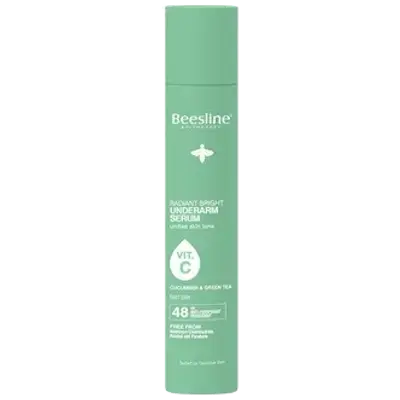 Radiant Bright Underarm Serum Unifies Skin Tone Cucumber & Green Tea Fast Dry 48H Anti-Perspirant Deodorant 150ml _ Beesline