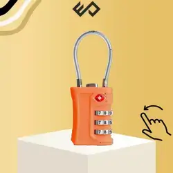COTECi TSA Approved Luggage Lock 3 Dial Combination - Orange