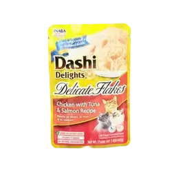 Inaba Dashi Delights – Delicate Flakes Chicken with Tuna & Salmon Recipe 40g