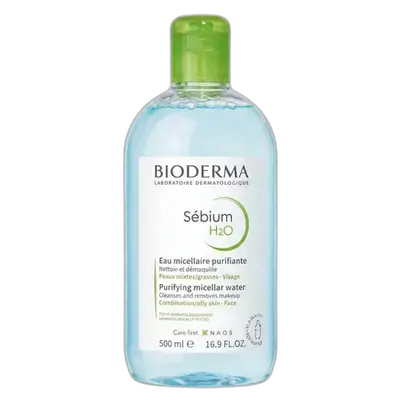 Sebium H2O Purifying Cleansing Micellar Water for Combination & Oily Skin 500ml _ BIODERMA