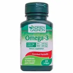Omega 3 1000mg 40 Softgels ADRIEN GAGNON