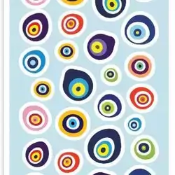 Keskin Color Medium Size Puffy Sticker - Evil Eye