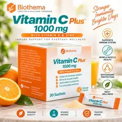 BT PHARMA Vitamin C Plus 1000Mg & Zinc 15 Sachets