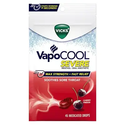 Vicks VapoCOOL 45Medicated Drops Cherry Freeze