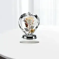 2D Flower Acrylic Sign Table Centerpiece Attractive Blossom Ornament Decorative Plaque for Office Shelf Porch Fireplace Decor