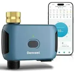 Meross Smart Wi-Fi Water Timer for Garden Hose with Brass Inlet & Outlet (Works with Apple HomeKit, Alexa & Google Assistant)