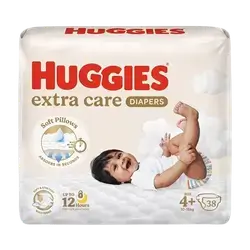 HUGGIES Extra Care Diapers Size 4+ from 10-16kg 38 Diapers _ Kimberly-Clark