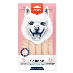 Wanpy creamy treat salmon & chicken x5