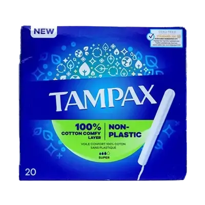 Tampax Super Tampons With Cardboard Applicator 20 Count