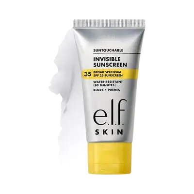 Invisible Sunscreen Broad Spectrum SPF35 Water-Resistant 80 Minutes Blurs + Primes 50ml _ e.l.f