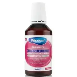 Wisdom Chlorhexidine Antibacterial Mouthwash.