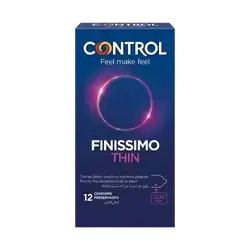 Finissimo Thin Condom Better Sensitivity and More Pleasure 12 Pcs _ CONTROL