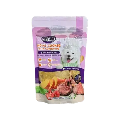 Moochie – Above 6 Months – Joint & Bone – Lamb, Sweet Potato & Spinach 225g
