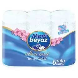 Mavi Beyaz Kitchen tissues 6 Rolls Turkish