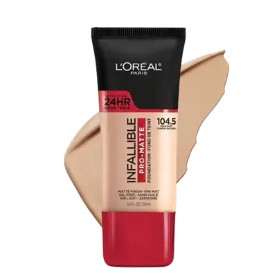 INFALLIBLE Pro-Matte Oil-Free Up To 24HR Foundation 104.5 NUDE BUFF 30ml _ L'OREAL PARIS