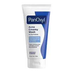 PanOxyl (Benzoyl Peroxide 4%) Acne Creamy Wash For Face And Body 170g _ Crown Laboratories