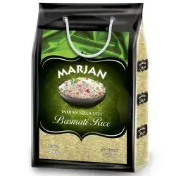 Marjan Long Grain Basmati Rice 9kg - Transparent Bag (Shafaf)