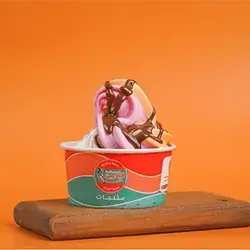 Soft Ice Cream Cup Mixed Flavors 3 Scoops