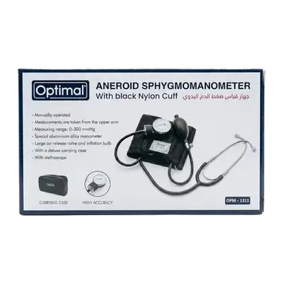 Aneroid Sphygmomanometer With Black Nylon Cuff OPM-1311 _ Optimal