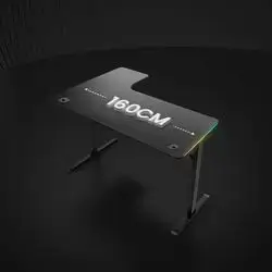 AG Table Zero Gravity L Shaped RGB Right-Side Black - 160cm