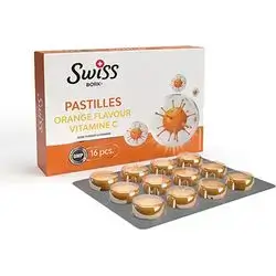 Pastilles (Orange flavour Vitamine C) 16 pcs_Swiss BORK