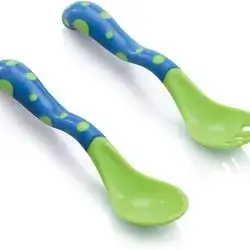 Nuby 12m+ spoon & fork