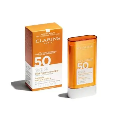 Clarins Invisible Sun Care Stick SPF 50 High Protection for Sensitive Areas