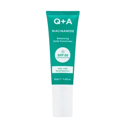 Niacinamide Balancing Daily Sunscreen SPF50 High Protection 50ml _ Q+A