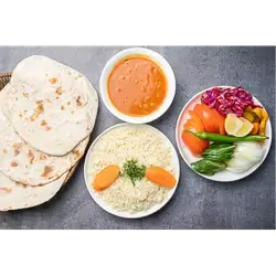 Rice, Broth And Salad