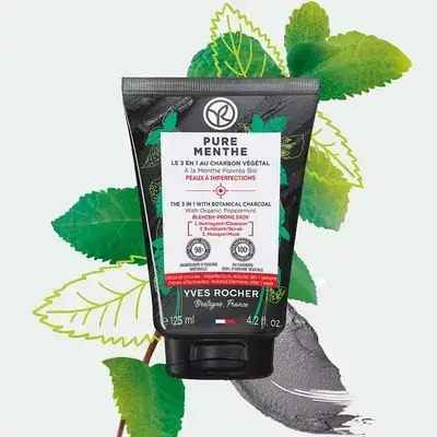 Black Charcoal Clay 3 In 1 (Wash, Mask, And Scrub) 125 Ml