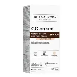 BELLA AURORA CC CREAM colour cream Anti-dark spots SPF50+ (LIGHT SHADE)