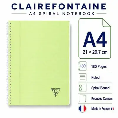 Notebook ,French ( A4) Size,180 pages.