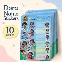 Book & Notebook Name Labels – 10 Sheets • 100 Stickers
