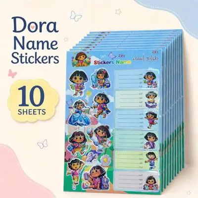 Book & Notebook Name Labels – 10 Sheets • 100 Stickers